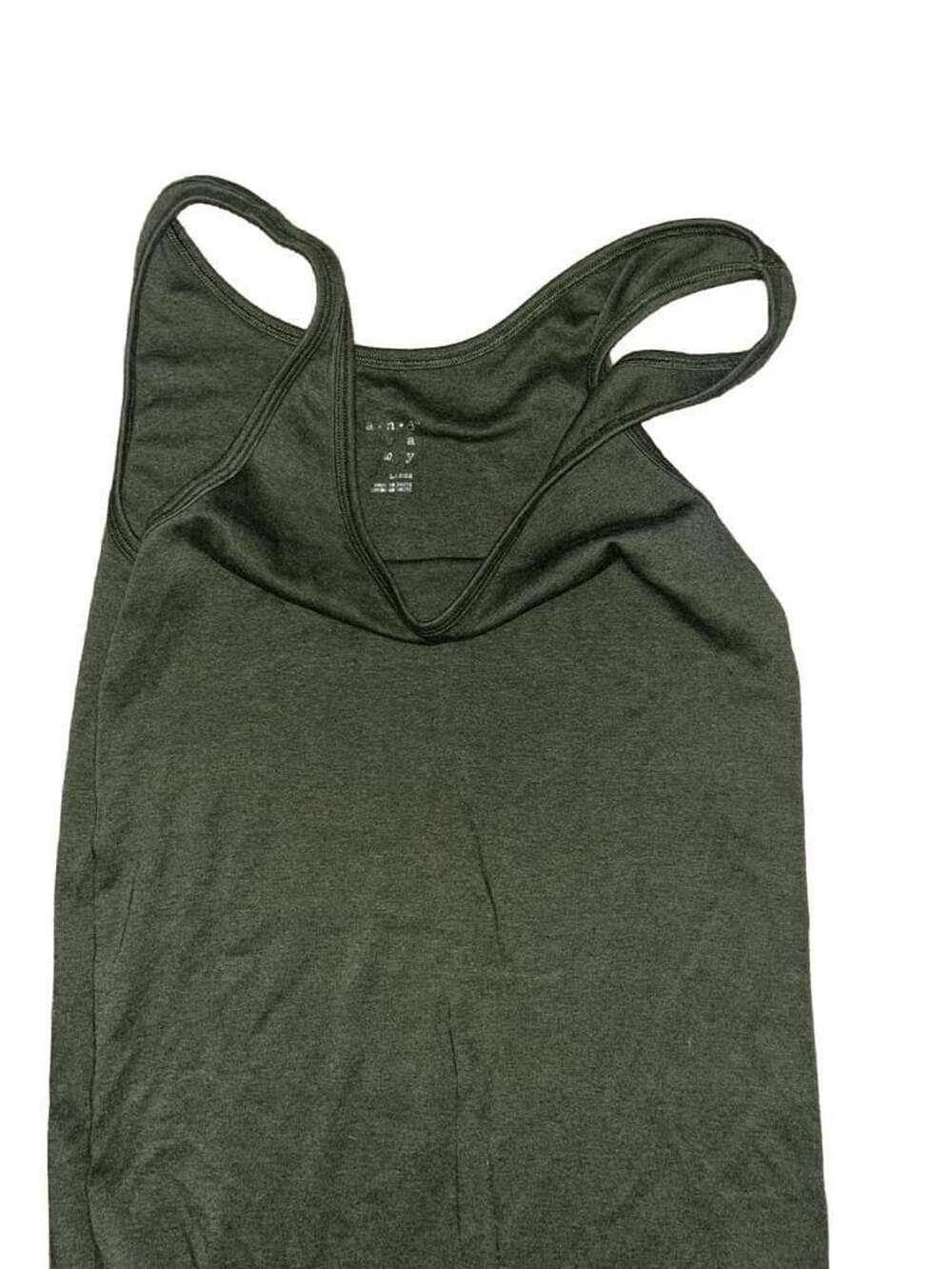 aiden by a new day Tank Top Size L Green Racerback Scoop Neck